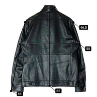 MENS BIGI メンズビギ M0143LJM001 スタンドカラー シングルライダース レザージャケット ブラック size03 瑞穂店