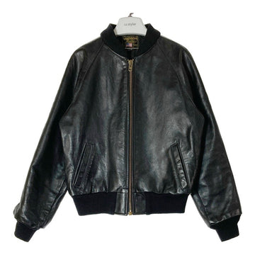 VANSON バンソン TJ USA製 レザー チームジャケット ブラック size42 瑞穂店
