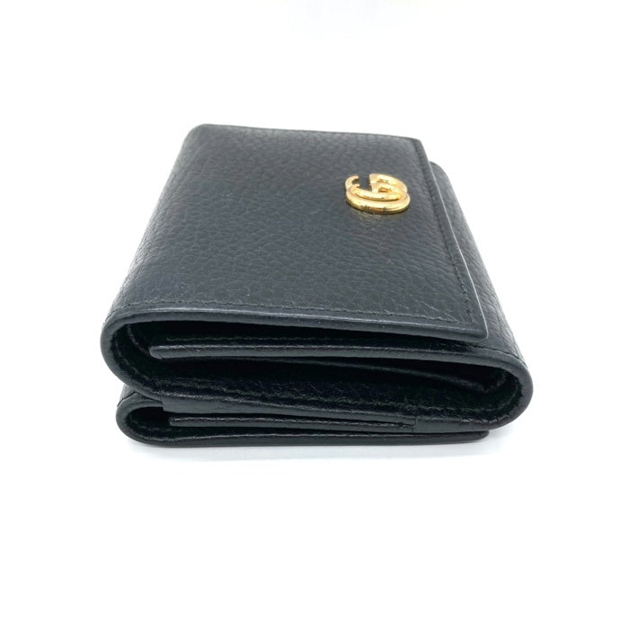 GUCCI グッチ GG プチマーモント 3つ折り財布 レザーウォレット ブラック 474746・534563 瑞穂店