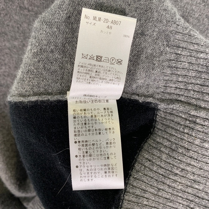 MARK&LONA マークアンドロナ Belleville Cahemere Sweater カシミヤ クルーネックセーター グレー MLM-2D-AB07 ゴルフ Size 48 福生店