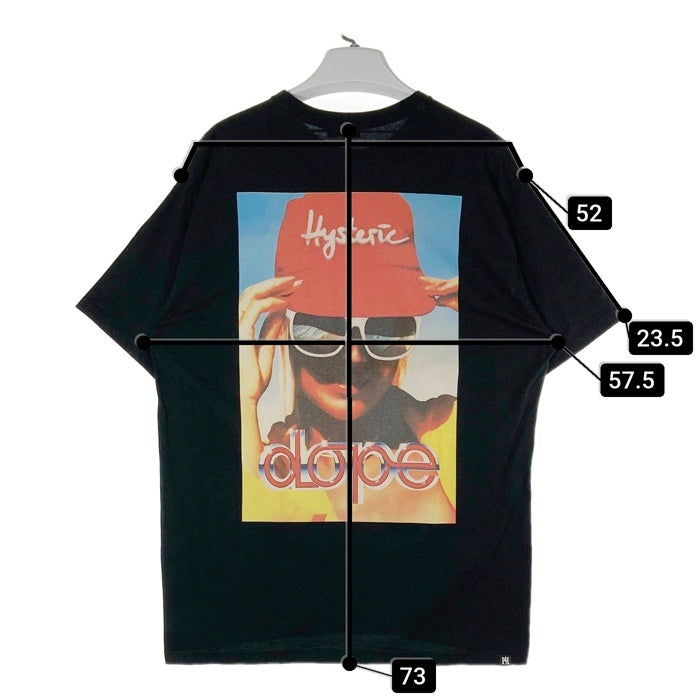 HYSTERIC GLAMOUR ヒステリックグラマー ヒスガール バックプリント Tシャツ ブラック sizeXL 瑞穂店