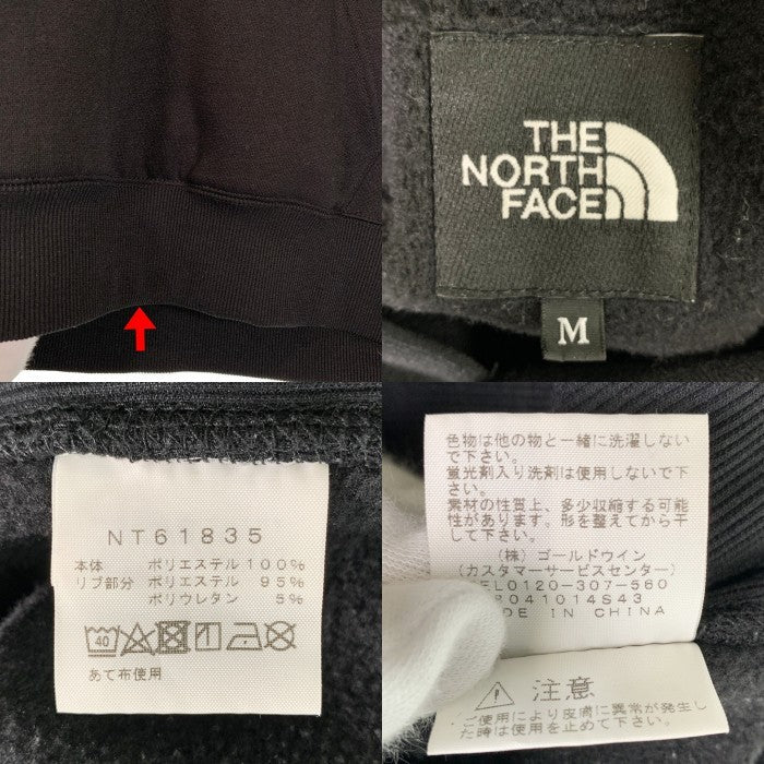 THE NORTH FACE ノースフェイス SQUARE LOGO HOODIE スクエアロゴ フーディ スウェットパーカー ブラック NT61835 Size M 福生店