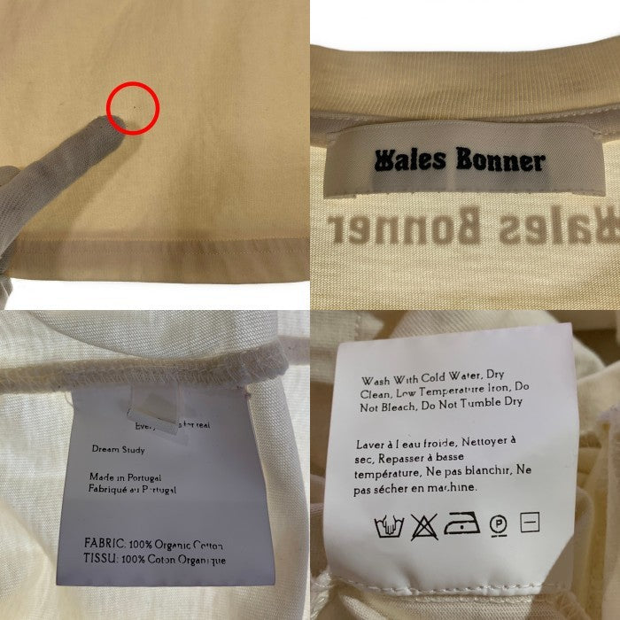 Wales Bonner ウェールズボナー 24AW HOWARD UNIVERSITY JAZZ T-SHIRT 半袖 プリントTシャツ ナチュラル Size M 福生店