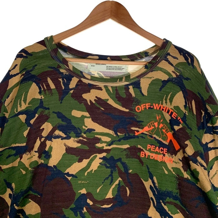 OFF-WHITE オフホワイト PEACE BY DESIGN カモフラージュ プリントTシャツ 迷彩 Size XXL 福生店