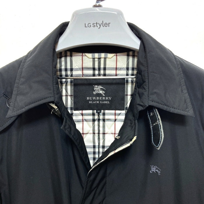 BURBERRY BLACK LABEL バーバリーブラックレーベル  BMA15-305-09 裏地ノバチェック 中綿コート ブラック sizeM 瑞穂店