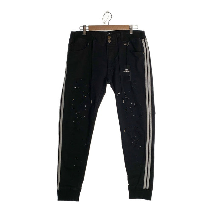 TMT ティーエムティー 19AW BLACK DENIM TRACK PANTS ブラックデニム トラックパンツ  USED/ペンキ加工 TPT-F1904 Size L 福生店