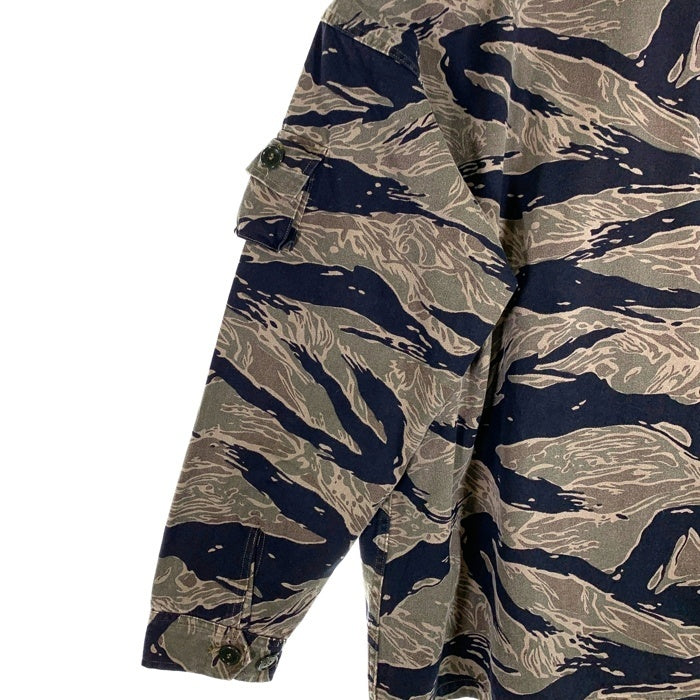 U.S.ARMY 米軍 レプリカ シルバータイガーストライプ カモフラージュ ミリタリーシャツ Size US-L 福生店