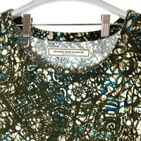 GRANDMA MAMA DAUGHTER グランドママドーター ノースリーブ 総柄 ワンピース グリーン size1 瑞穂店
