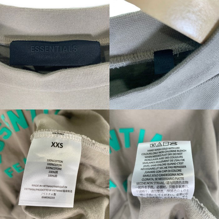 FOG ESSENTIALS エッセンシャルズ ラバーロゴプリント ロングスリーブTシャツ ピスタチオ 厚手 Size XXS 福生店