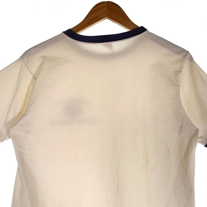 50's 60's Champion チャンピオン UNIVER SITY SOUTH FLORIDA サウス・フロリダ大学 カレッジ プリント 半袖 リンガー Tシャツ ランタグ後期 ホワイト USA製 Size L 福生店
