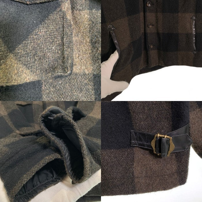 CLUCT クラクト バッファローチェック ウールシャツジャケット 中綿 ブラウン ブラック Size M 福生店