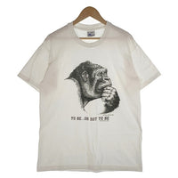 90`s Human-i-Tees アメリカ製 ゴリラ 企業 哲学 半袖 Tシャツ ホワイト Size L 福生店