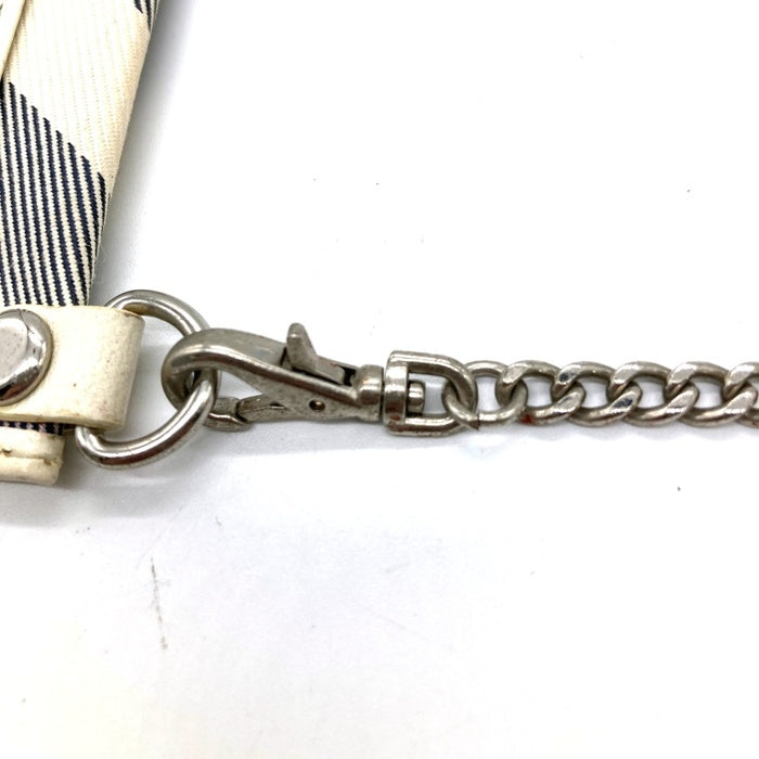 BURBERRY BLUE LABEL バーバリーブルーレーベル コイン パスケース チャーム ホワイト マルチ 瑞穂店