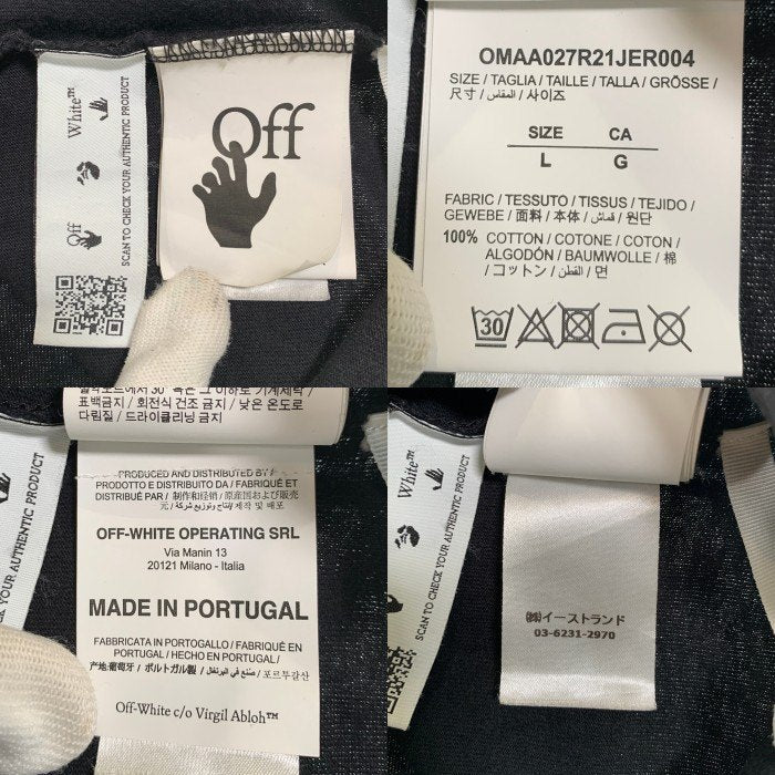 OFF-WHITE オフホワイト Oversized Caravaggio Saint Jerome Writing T-Shirts カラヴァッジョ プリントTシャツ ブラック OMAA027R21JER004 Size L 福生店