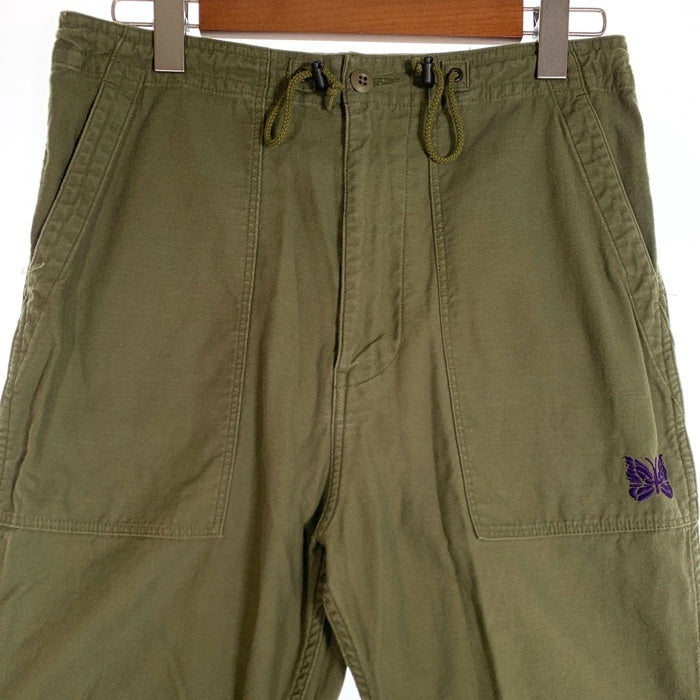 NEEDLES ニードルズ String Fatigue Pant-Back Sateen ストリングファティーグパンツ オリーブ ミリタリー NS183 Size XS 福生店