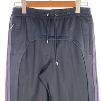 BURBERRY LONDON ENGLAND バーバリーロンドン サイドライン トラックパンツ ブラック パープル ウール モヘア 4557947 イタリア製 Size S 福生店