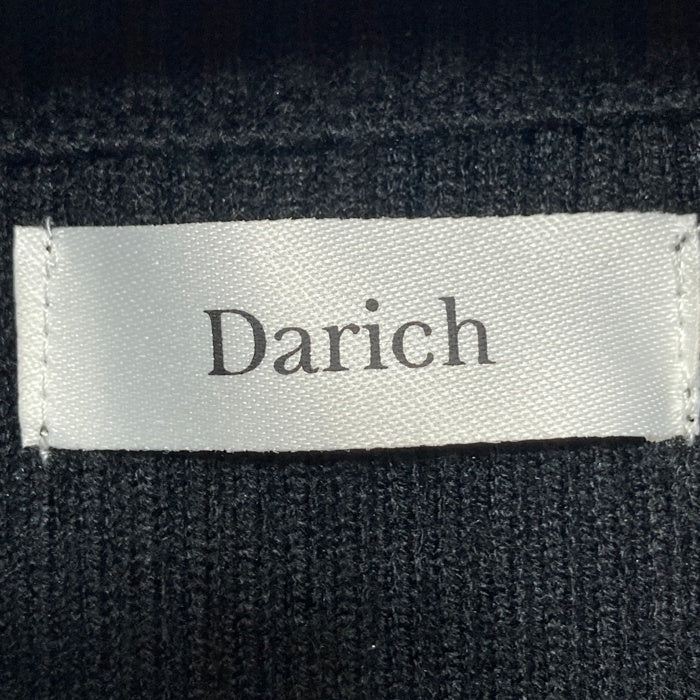 Darich ダーリッチ ハーフジップリブニットワンピース ブラック sizeL 瑞穂店