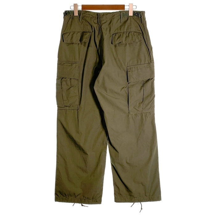 60’s U.S.ARMY 米軍 ジャングルファティーグ ミリタリーカーゴパンツ オリーブ リップストップ 8405-935-3307 69年会計 1 Size M-S 福生店