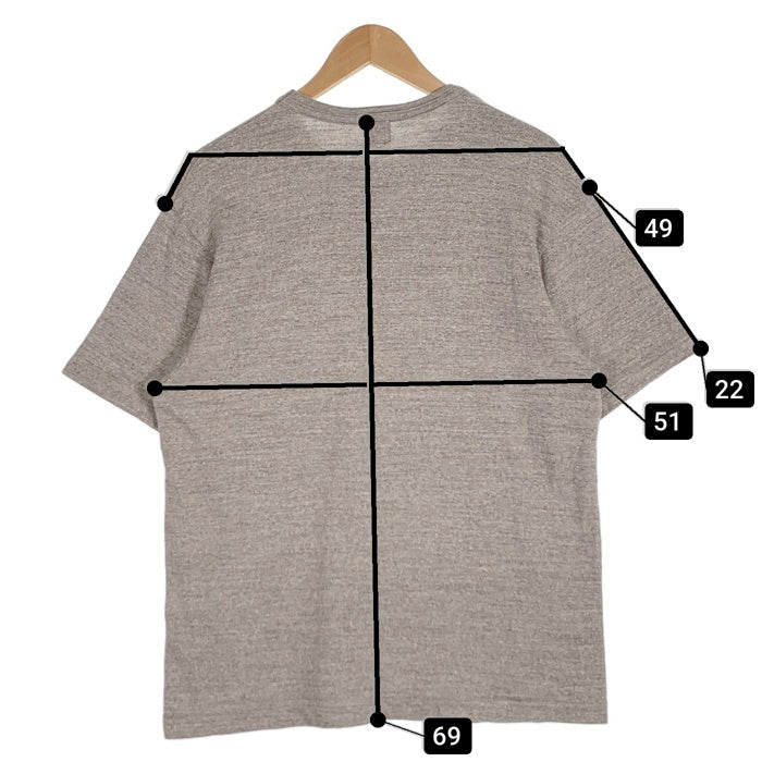 HUMAN MADE ヒューマンメイド POCKET T-SHIRTS ポケットTシャツ グレー 裾ロゴワッペン Size L 福生店