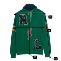 POLO RALPH LAUREN ポロ ラルフローレン レタード ワッペン ニット カーディガン グリーン Size XS 福生店