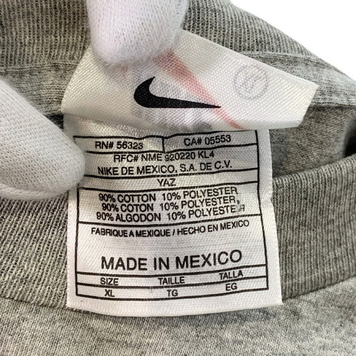 90's NIKE ナイキ 14 YEARS OF AIR エアジョーダン プリントTシャツ グレー メキシコ製 Size XL 福生店