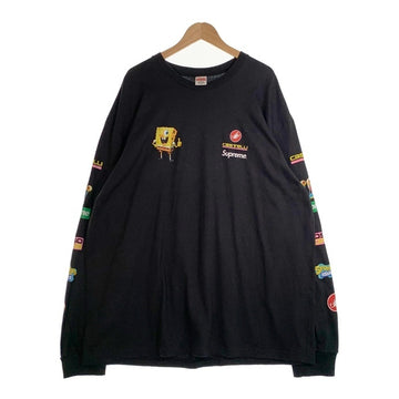 SUPREME シュプリーム 25SS SpongeBob Castelli Racing L/S Tee スポンジボブ カステリレーシング ロングスリーブTシャツ プリント ブラック Size XXL 福生店