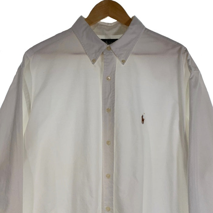 Ralph Lauren ラルフローレン YARMOUTH ボタンダウンシャツ 長袖 ホワイト Size 17 1/2 福生店