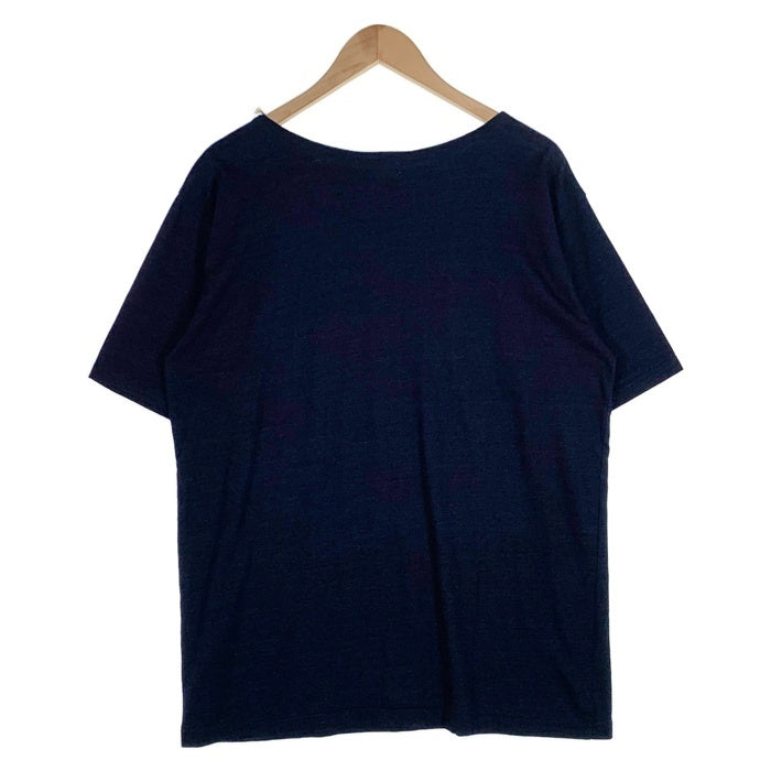 PHIGVEL フィグベル インディゴ染め Tシャツ ネイビー ネック広め Size 40 福生店