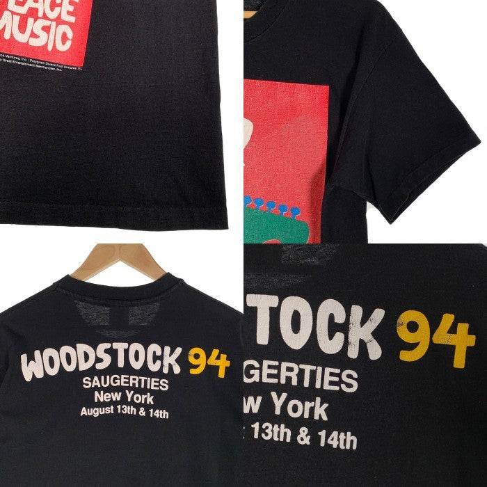 90's WOODSTOCK 94 ウッドストック プリントTシャツ ブラック GEM USA製 94コピーライト Size L 福生店