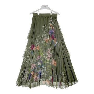 AMERI アメリ プリーツスカート カーキ 花柄 02320990500 Size M 瑞穂店