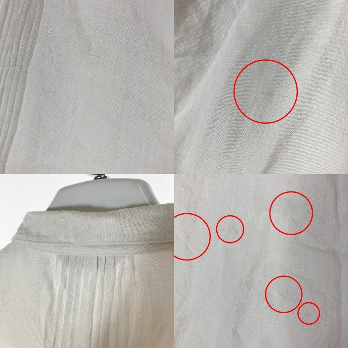 ARTS&SCIENCE アーツアンドサイエンス 0241-L6261-1058 コットン リネン スタンドカラー シャツワンピース ホワイト Size1 瑞穂店
