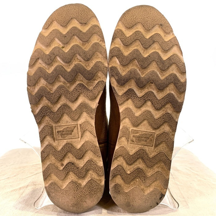 90's REDWING レッドウィング スウェード ペコスブーツ ベージュ 8168 97年 縦刺繡羽タグ Size 9E (27.0cm) 福生店