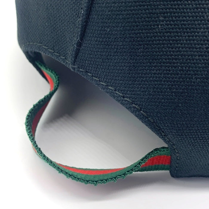 GUCCI グッチ インターロッキングG ロゴ刺繡 ベースボールキャップ ブラック Size M (58cm) 福生店