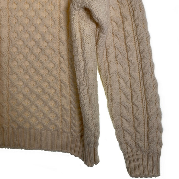 L.L.Bean エルエルビーン フィッシャーマンセーター ウール プルオーバー ケーブル アイボリー 264682 Size M 福生店