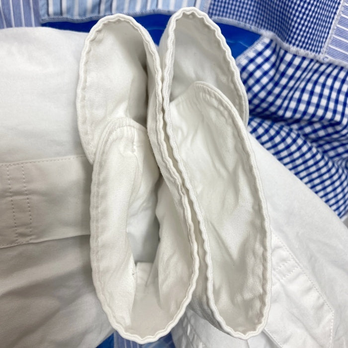 COMME des GARCONS HOMME コムデギャルソンオム コットン 切替パッチワークシャツ 長袖 ホワイト ブルー HB-B007 AD2016 Size M 瑞穂店