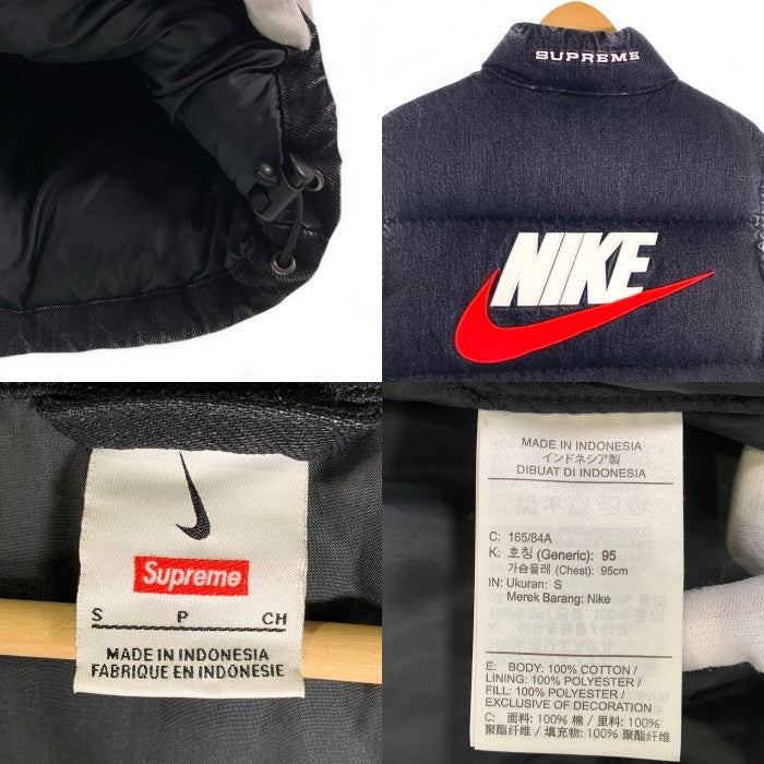 SUPREME シュプリーム NIKE ナイキ 24SS Denim Puffer Vest デニム パファー ベスト ブラック Size S 福生店