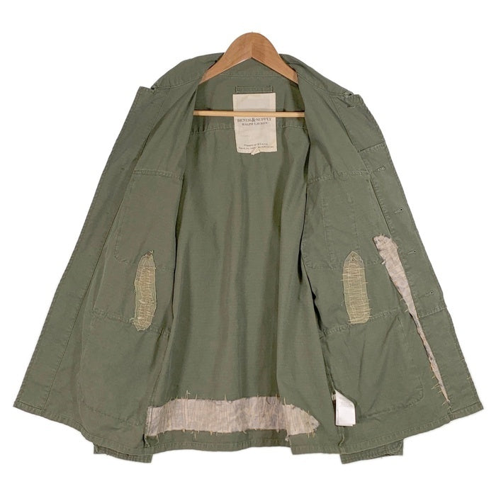 DENIM&SUPPLY RALPH LAUREN デニム&サプライ ラルフローレン ジャングルファティーグ ミリタリーフィールドジャケット リペア加工 リップストップ オリーブ Size S 福生店