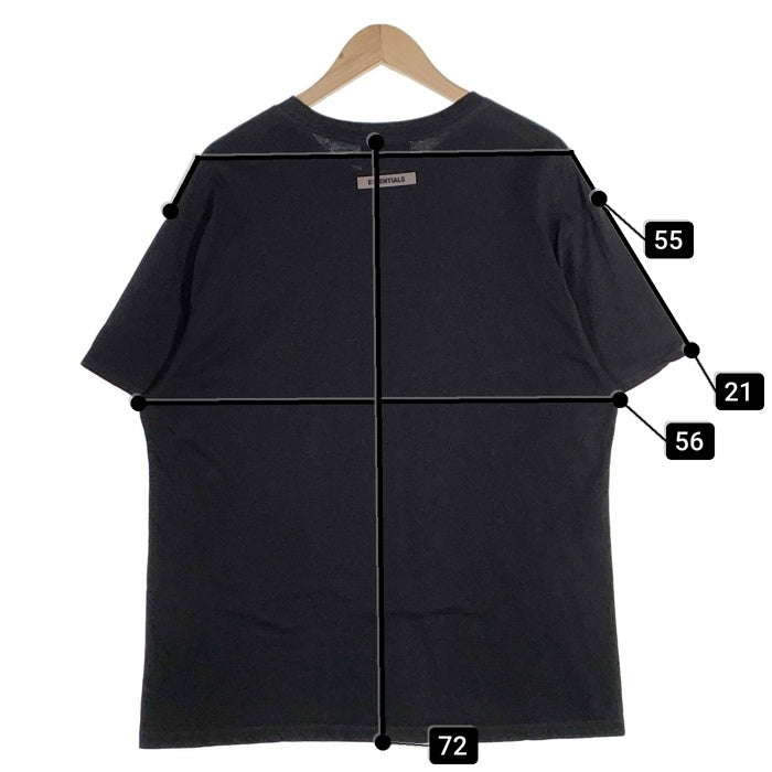 ESSENTIALS エッセンシャルズ フロントラバープリント Tシャツ ブラック Size S 福生店
