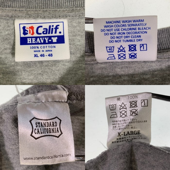 STANDARD CALIFORNIA スタンダードカリフォルニア SD HEAVYWEIGHT BOX LOGO T ヘビーウェイト ボックスロゴ プリントTシャツ グレー Size XL 福生店