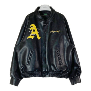 A FEW GOOD KIDS アフューグッドキッズ フェイクレザー スナップボタン ジャケット ブラック sizeM 瑞穂店