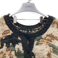 AVIREX アヴィレックス 2WAY パターンニットトップス カーディガン ベージュ sizeF 瑞穂店