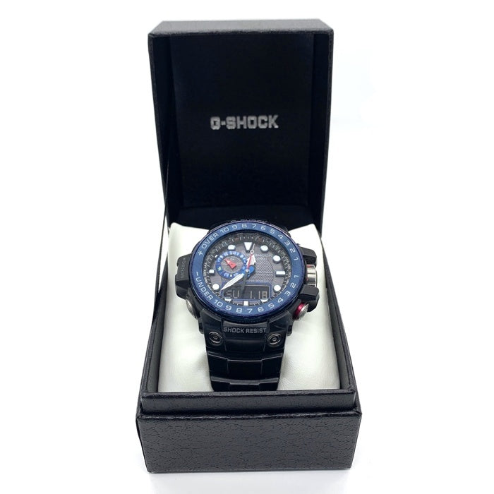 CASIO カシオ G-SHOCK ガルフマスター ソーラー デジアナクォーツ腕時計 GWN-1000B ネイビー ブラック 福生店