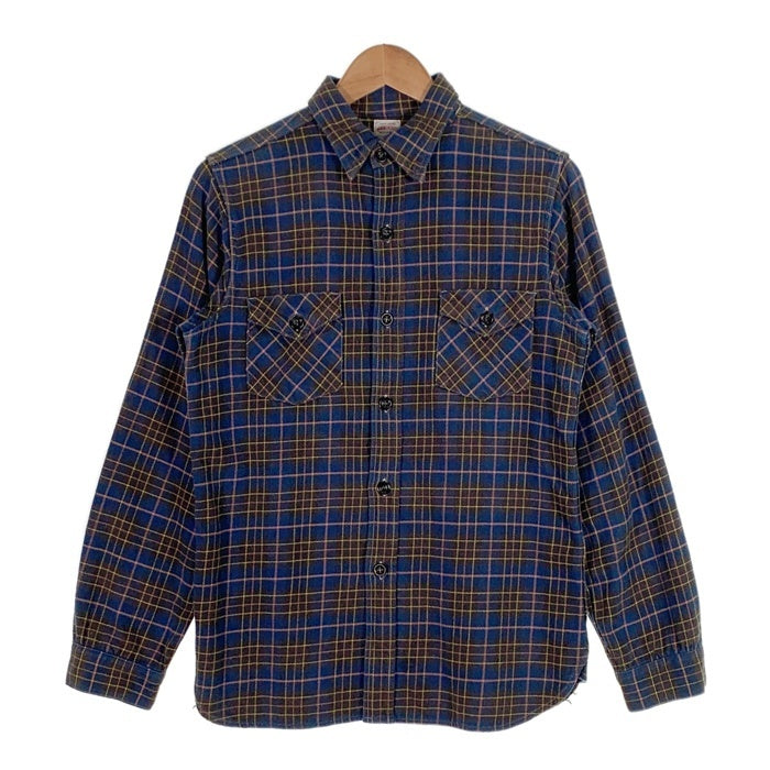 WAREHOUSE ウエアハウス チェック フランネルシャツ ネイビー Size M 福生店