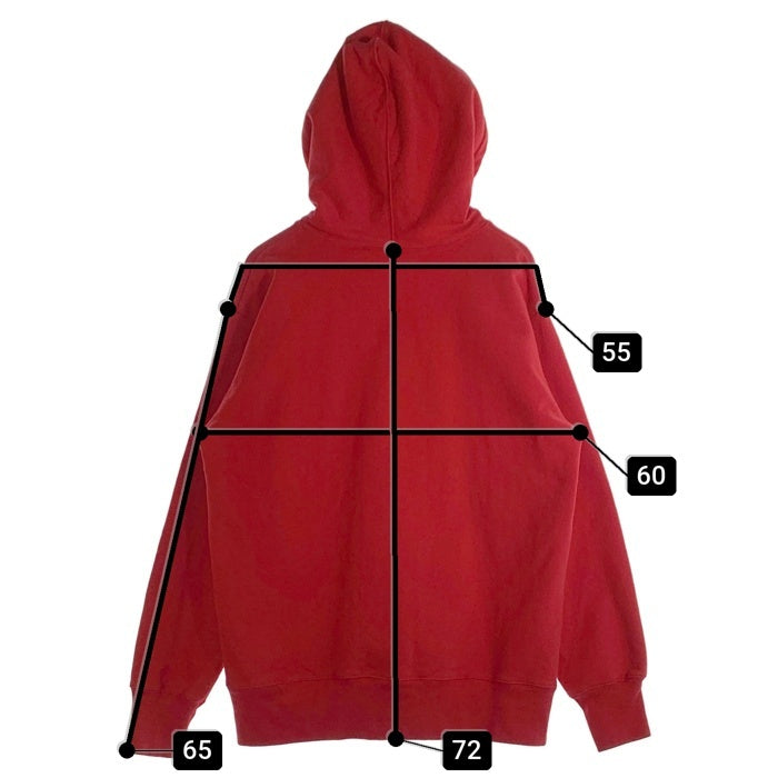 SUPREME シュプリーム アーチロゴ ジップアップ フーディー パーカー レッド カナダ製 オールド Size XL 福生店