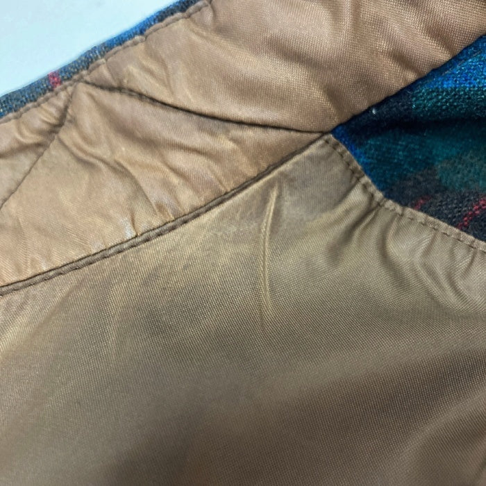 PENDLETON ペンドルトン 70's USA製 ウールシャツ エルボーパッチ ブルー×グリーン sizeM 瑞穂店