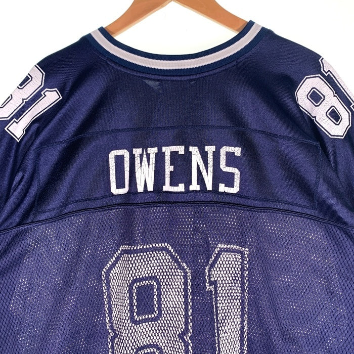 REEBOK リーボック NFL Dallas Cowboys ダラス カウボーイズ  TERRELL OWENS 半袖 フッドボール シャツ ジャージ ネイビー ホワイト 7009A07 Size 2XL 福生店