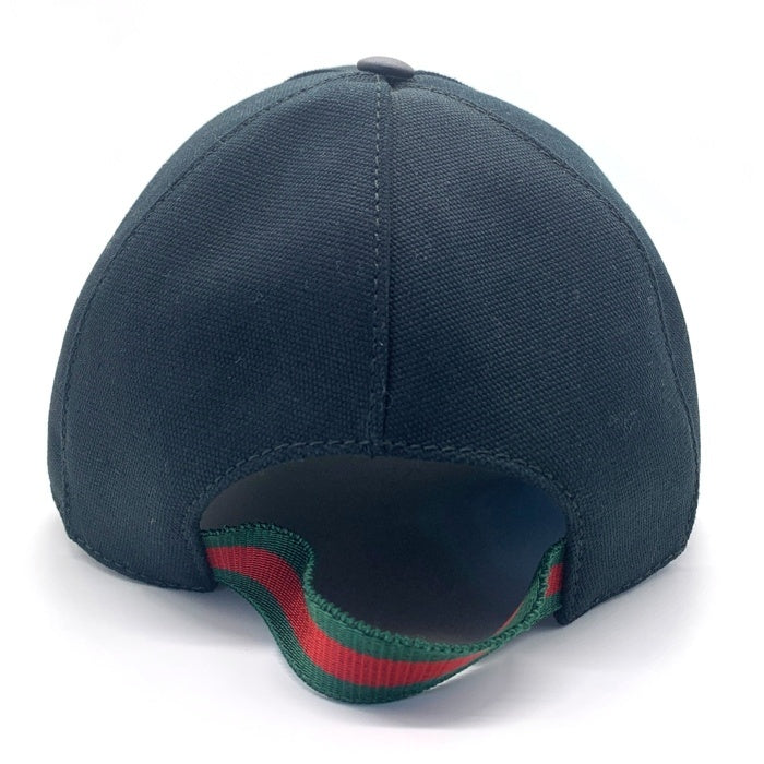 GUCCI グッチ インターロッキングG ロゴ刺繡 ベースボールキャップ ブラック Size M (58cm) 福生店