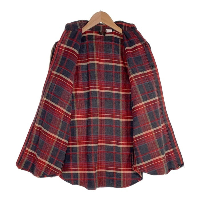 70's BIG YANK ビッグヤンク Plaid Flannel Shirt チェック フランネルシャツ レッド イエロー ブラウン Size S 福生店