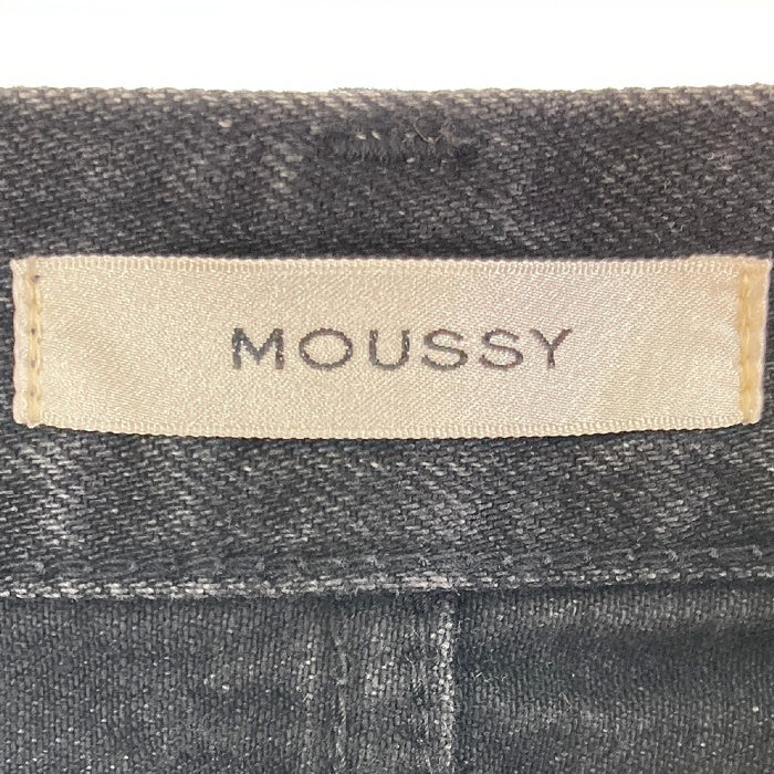 MOUSSY マウジー HW COLOR LOOSE STRAIGHT ブラックデニムパンツ 010FSA11-0330 ブラック 23インチ  瑞穂店