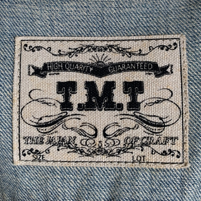 TMT ティーエムティー ダメージ/ウォッシュ加工 デニムピーコート ジャケット インディゴ TUK-F1206 Size L 福生店